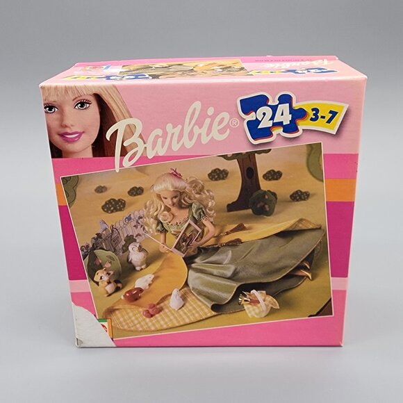Barbie Puzzle 24 Piece 2000 Mattel Reading Bunny Scene Ages 3-7 Complete - Picture 1 of 7